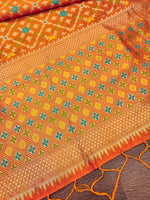 image, DEVANGI Fashion Women&#39;s Floral Silk Blend Patola Woven Dupatta
