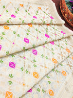 image, DEVANGI Fashion Women&#39;s Floral Silk Blend Patola Woven Dupatta
