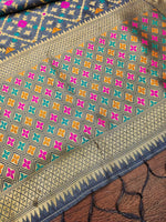image, DEVANGI Fashion Women&#39;s Floral Silk Blend Patola Woven Dupatta

