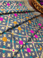 image, DEVANGI Fashion Women&#39;s Floral Silk Blend Patola Woven Dupatta
