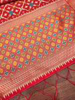 image, DEVANGI Fashion Women&#39;s Floral Silk Blend Patola Woven Dupatta

