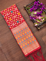 image, DEVANGI Fashion Women&#39;s Floral Silk Blend Patola Woven Dupatta
