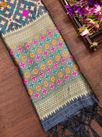 image, DEVANGI Fashion Women&#39;s Floral Silk Blend Patola Woven Dupatta
