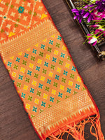image, DEVANGI Fashion Women&#39;s Floral Silk Blend Patola Woven Dupatta
