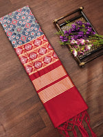 image, DEVANGI Fashion Women&#39;s Floral Silk Blend Patola Woven Dupatta
