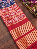 image, DEVANGI Fashion Women&#39;s Floral Silk Blend Patola Woven Dupatta
