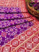 image, DEVANGI Fashion Women&#39;s Floral Silk Blend Patola Woven Dupatta
