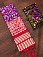 image, DEVANGI Fashion Women&#39;s Floral Silk Blend Patola Woven Dupatta
