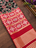 image, DEVANGI Fashion Women&#39;s Floral Silk Blend Patola Woven Dupatta
