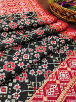 image, DEVANGI Fashion Women&#39;s Floral Silk Blend Patola Woven Dupatta
