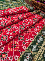 image, DEVANGI Fashion Women&#39;s Floral Silk Blend Patola Woven Dupatta
