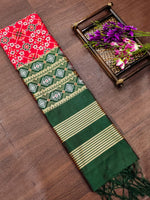image, DEVANGI Fashion Women&#39;s Floral Silk Blend Patola Woven Dupatta
