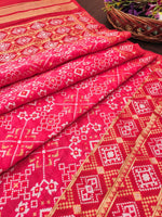image, DEVANGI Fashion Women&#39;s Floral Silk Blend Patola Woven Dupatta
