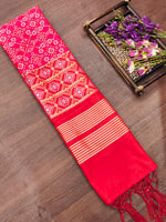image, DEVANGI Fashion Women&#39;s Floral Silk Blend Patola Woven Dupatta
