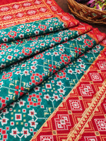 image, DEVANGI Fashion Women&#39;s Floral Silk Blend Patola Woven Dupatta
