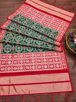 image, DEVANGI Fashion Women&#39;s Floral Silk Blend Patola Woven Dupatta
