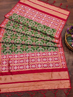 image, DEVANGI Fashion Women&#39;s Floral Silk Blend Patola Woven Dupatta
